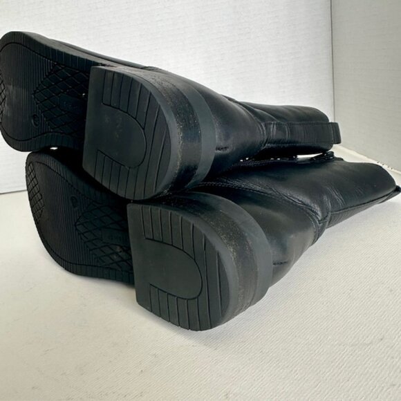 Marc Fisher Black leather Lace up Ulinn Combat Boots Women's Size 7M - Picture 5 of 7